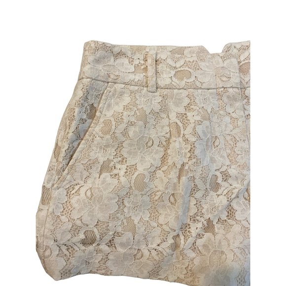 BCBG Shorts S Pia Ivory Floral lace 67% cotton 35% nylon - Picture 4 of 6